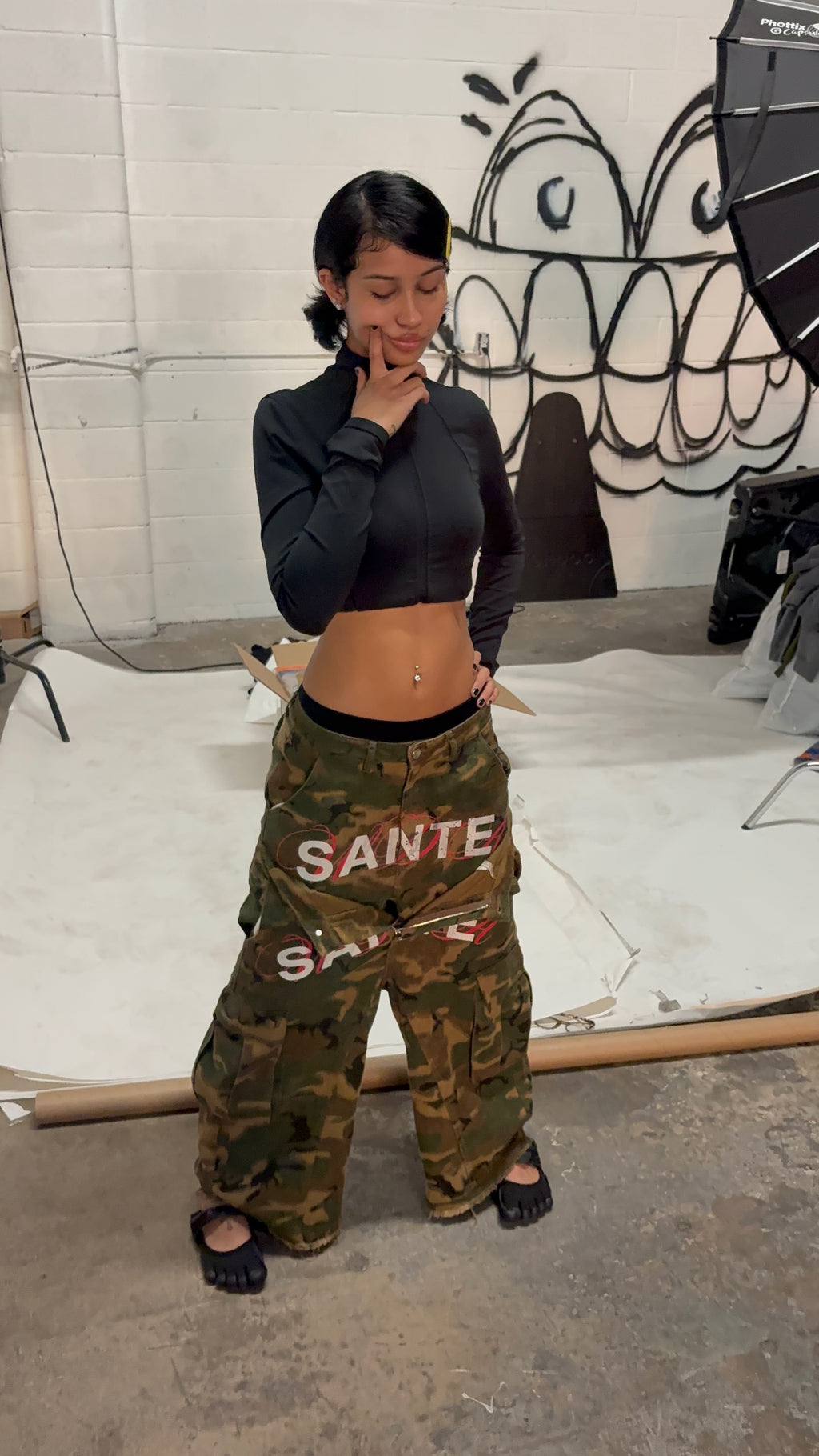 SANTE X WDA camo jorts