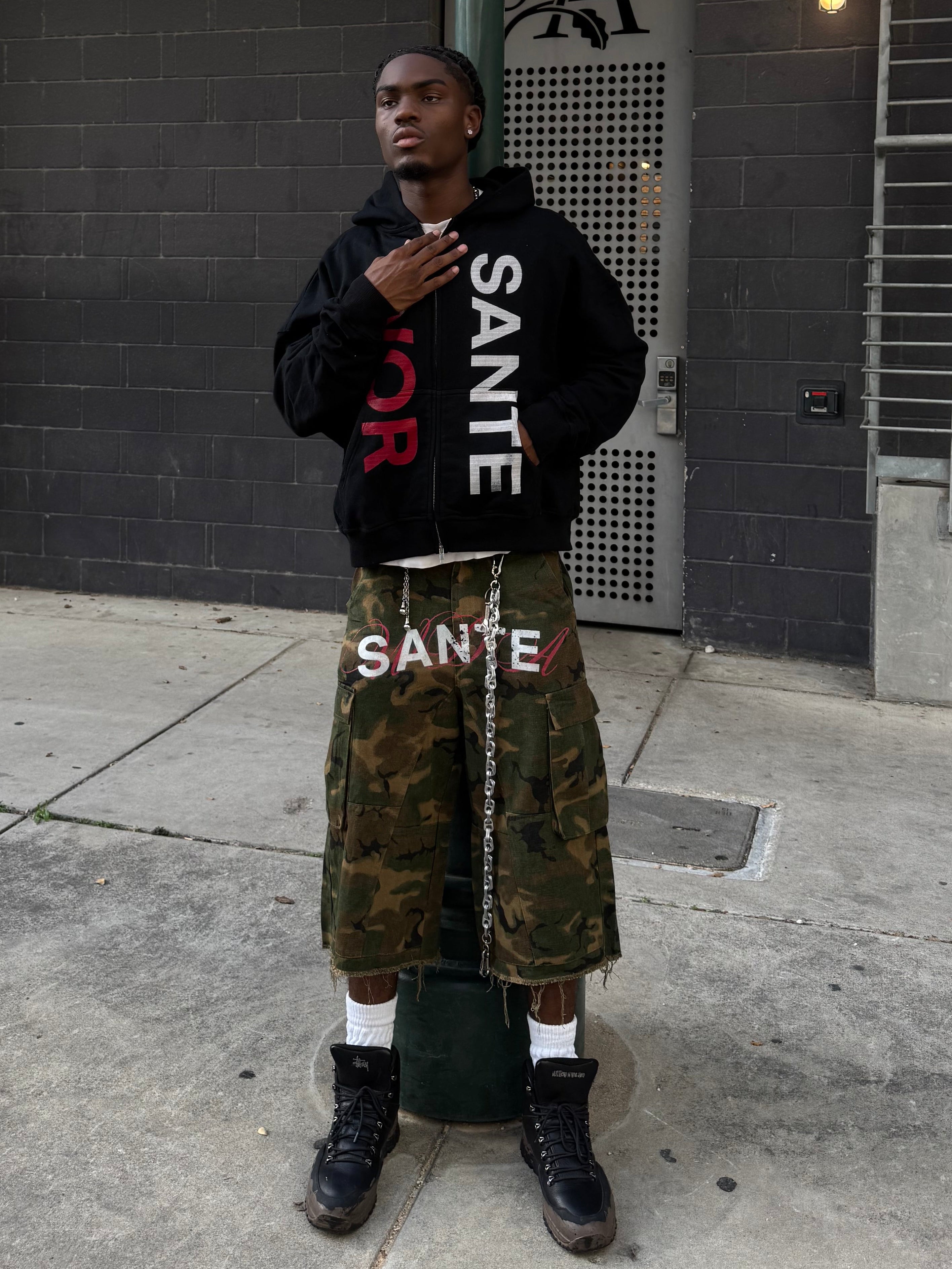 SANTE X WDA camo jorts
